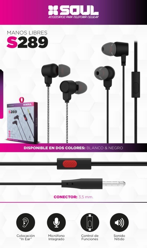 AURICULAR MLS-S289BL BLANCO SOUL