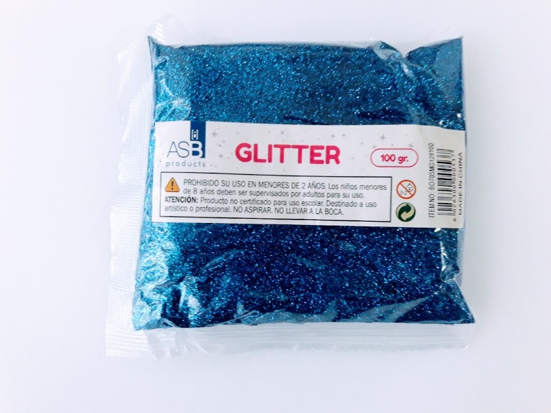 GLITTER METALIZADO x100grs.AZUL