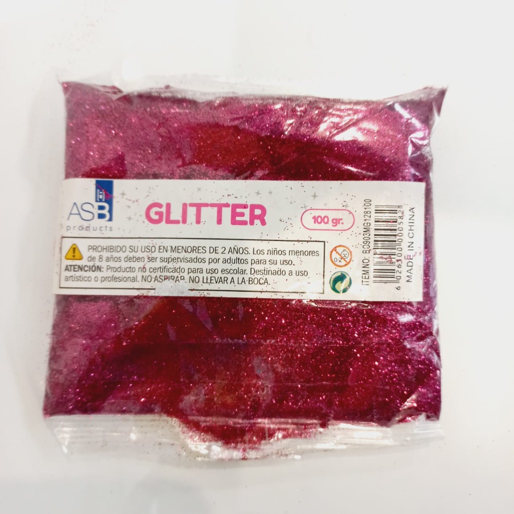 GLITTER METALIZADO x100grs.FUCSIA