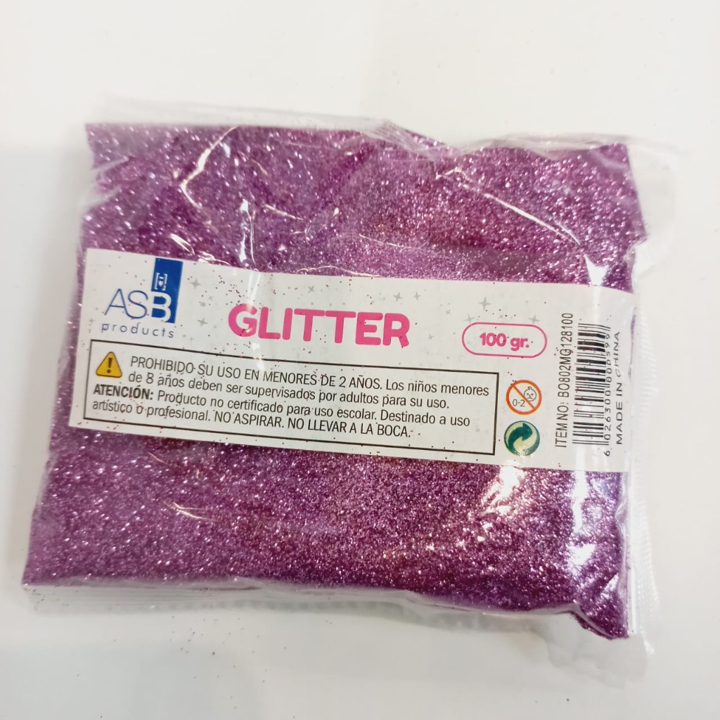 GLITTER METALIZADO x100grs.LILA