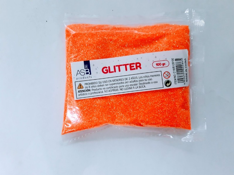 GLITTER IRIDISCENTE x100grs.NARANJA