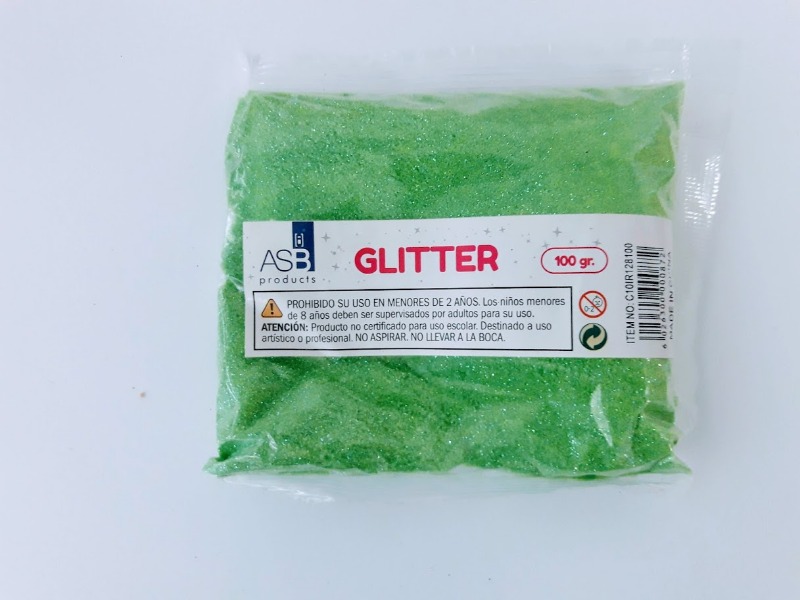 GLITTER IRIDISCENTE x100grs.VDE.MANZANA