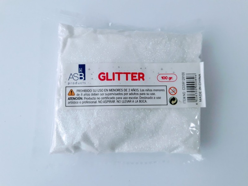 GLITTER IRIDISCENTE x100grs.BLANCO