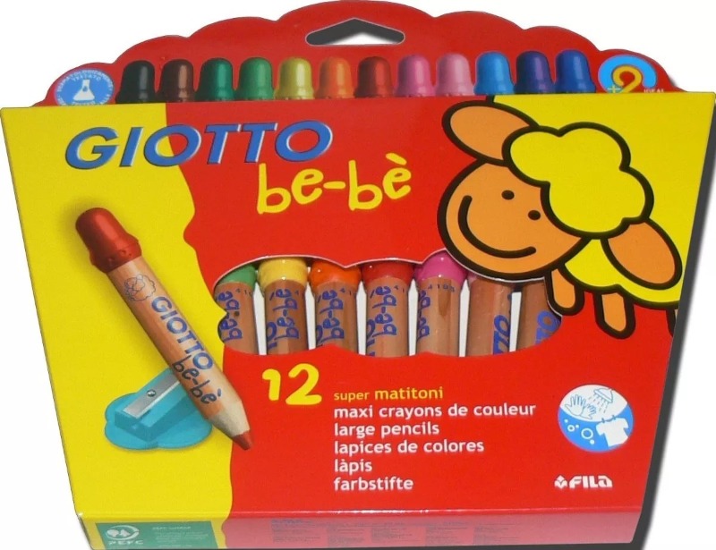 LAP.COLORESx12u.GRUESOS GIOTTO BEBE