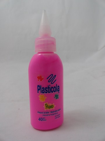 ADHESIVO 40cc.FLUO ROSA PLASTICOLA