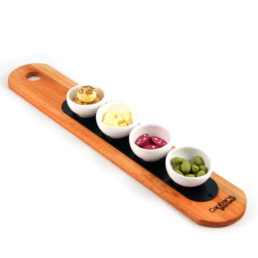 TABLA BAGETTE 60cm. x4 CUENCOS REDONDOS