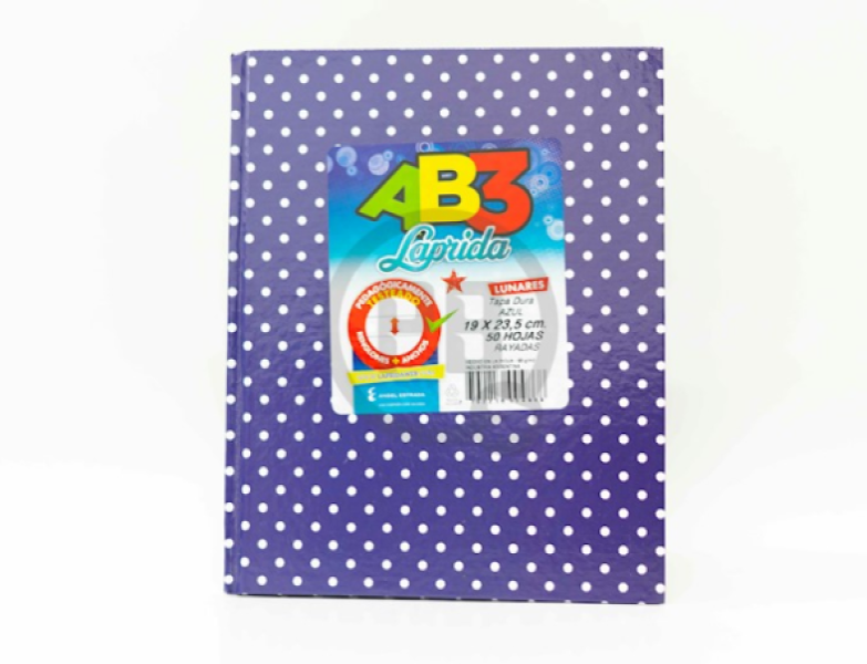 CUAD.AB3 19x23 50HR.T/D.AZUL LUNAR LAPRIDA