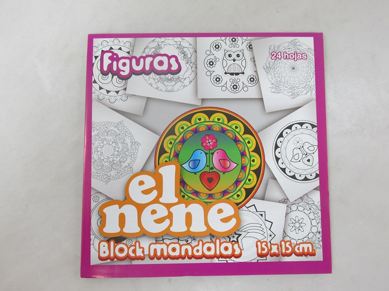 BLOCK 15x15cm.MANDALAS FIGURASx24hjs.