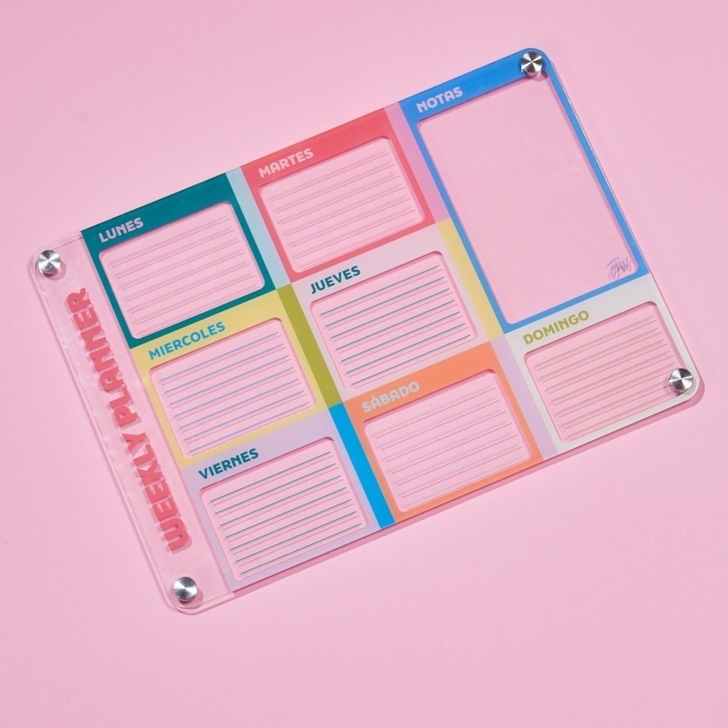 PIZARRA ACRIL.PLANNER+MARC.COLORBLOCK