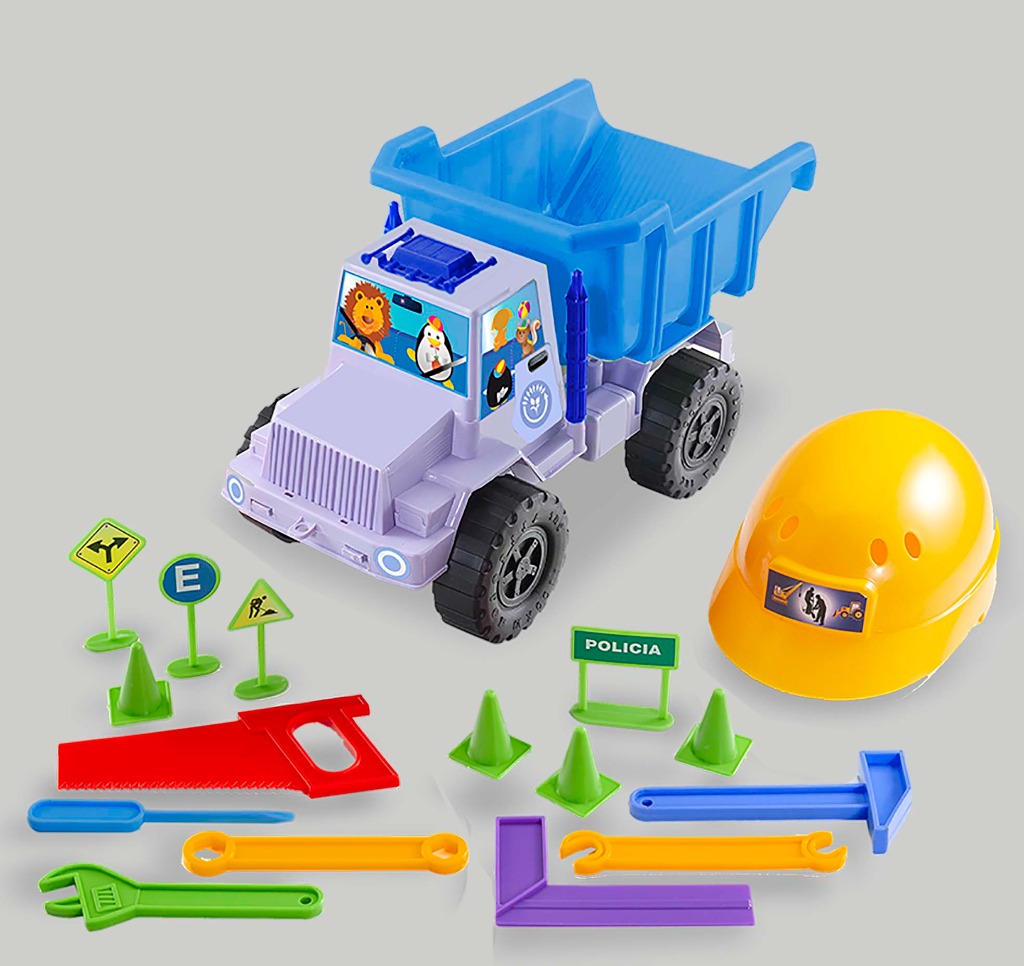CAMION VOLCADOR JR C/CASCO Y ACC.