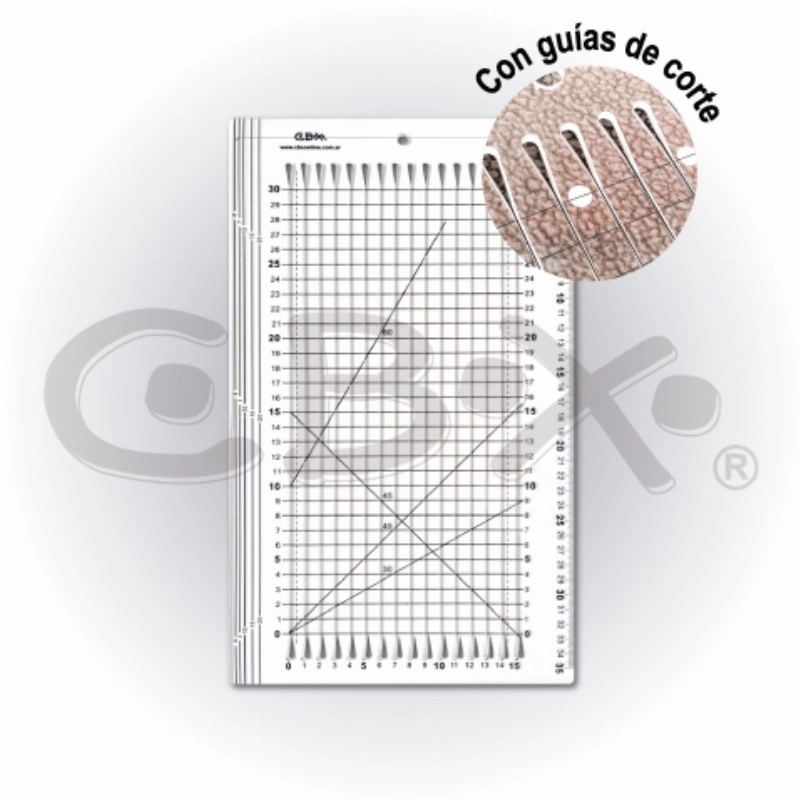 REGLA P/PATCHWORK BAS GUIA 35x15cm..
