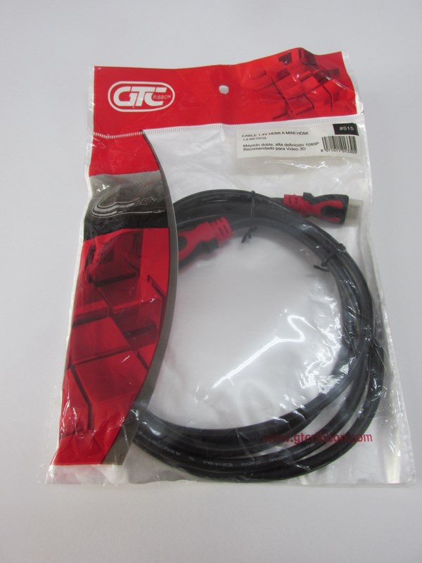 CABLE 1.4 HDMI A MINI HDMI x1.8m. GTC