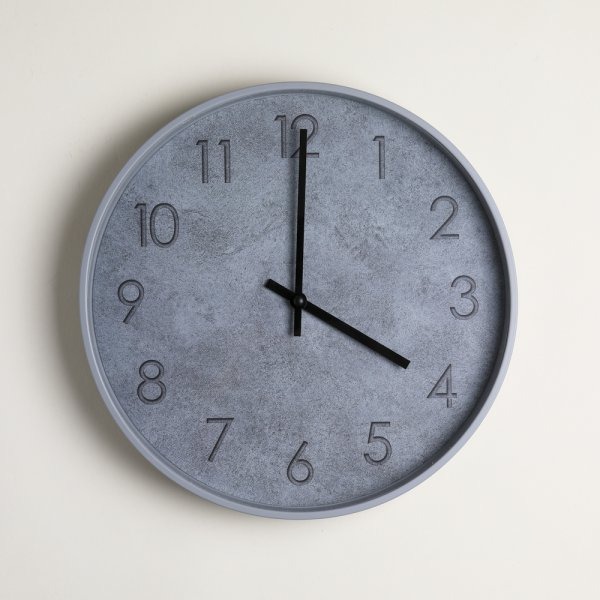RELOJ DE PARDE RED. GRIS FONDO GRIS 30.5CM