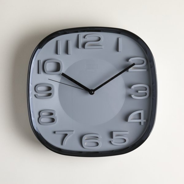 RELOJ DE PARDE CUADRADO F/GRIS 30.5CM