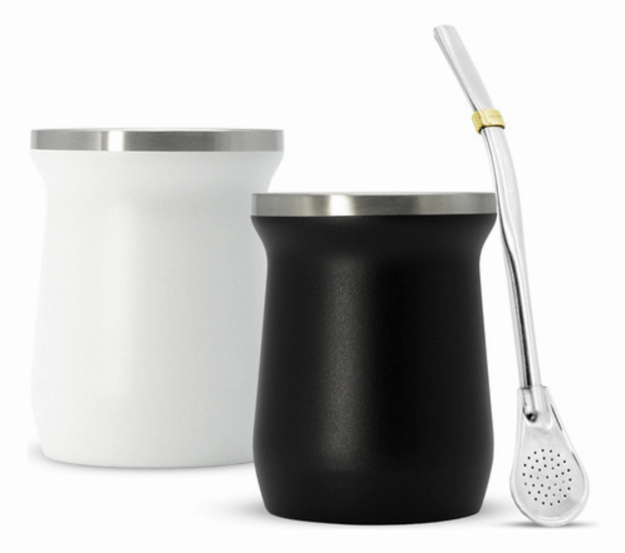 MATE  S/BOMBILLA TERMICO DE ACERO NEGRO