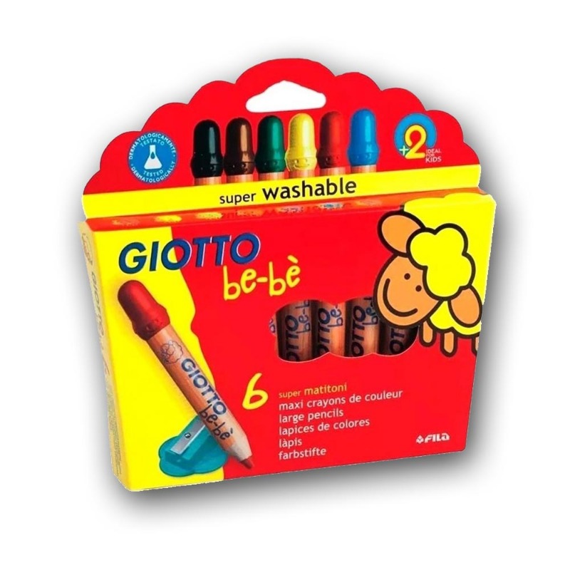 LAP.COLORESx6u.GRUESOS GIOTTO BEBE