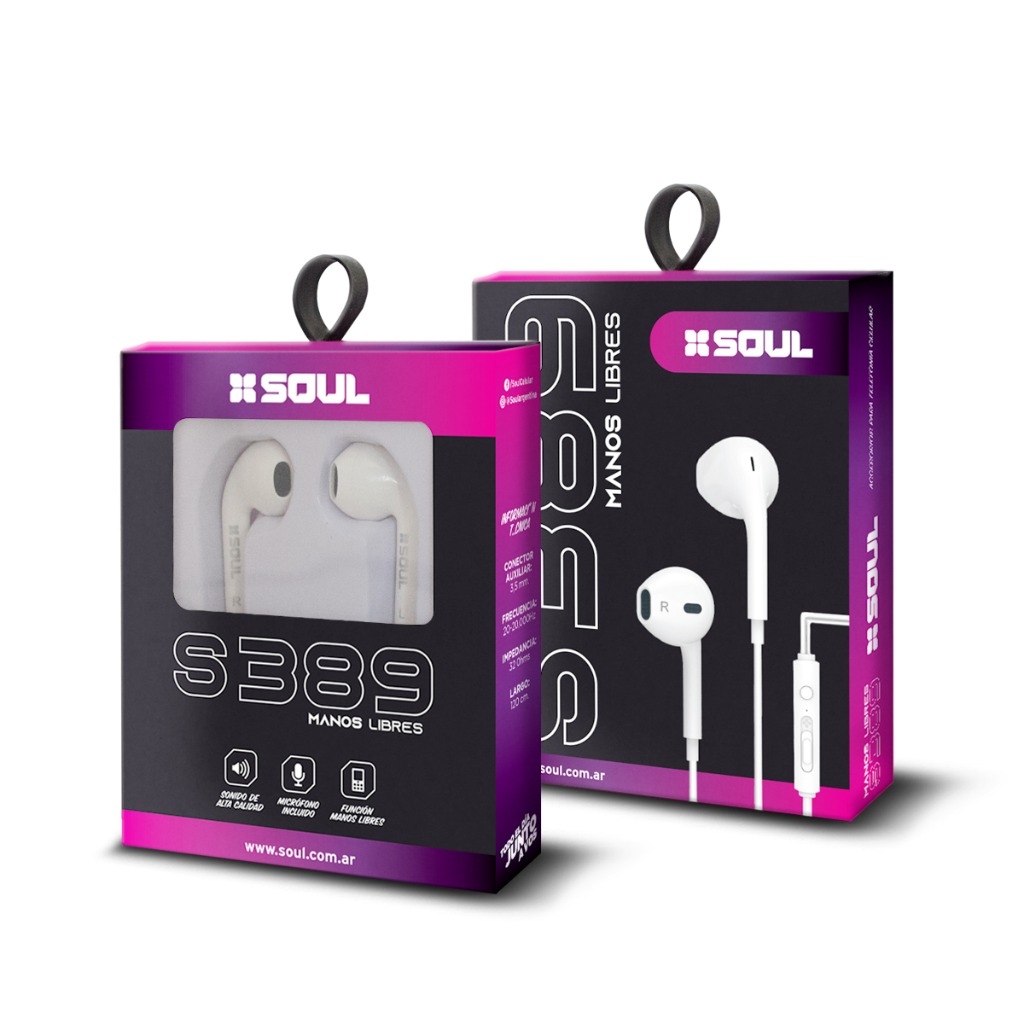 AURICULAR MANOS LIBRE S389 BLANCO. SOUL