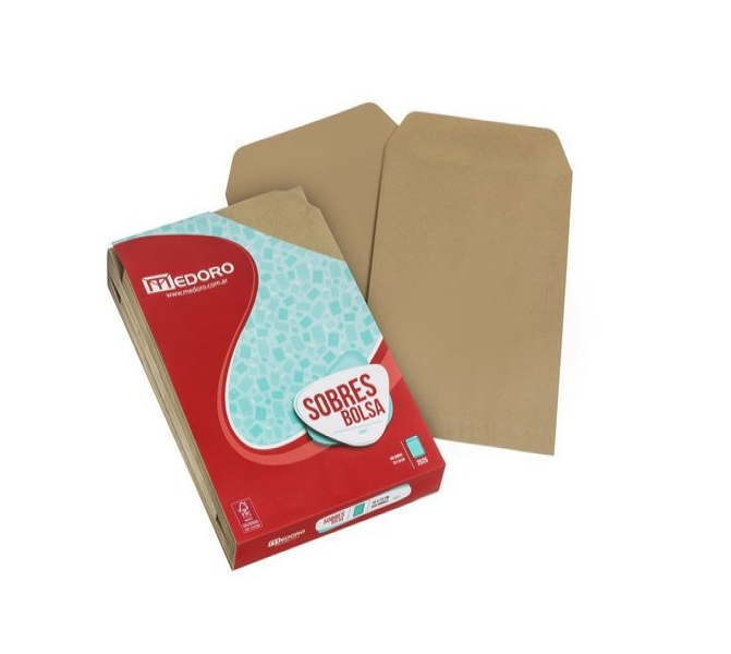 SOBRE BOLSA KRAFT 80grs.23x32cm.x100u.
