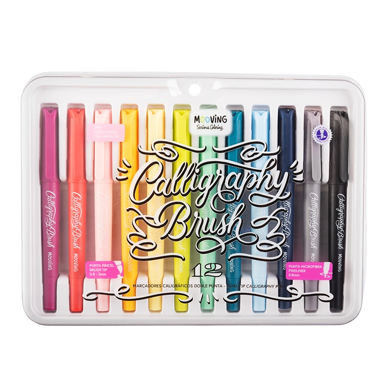 MARC.x12u.CALIGRAFICO 2 PTS BRUSH/MICRO