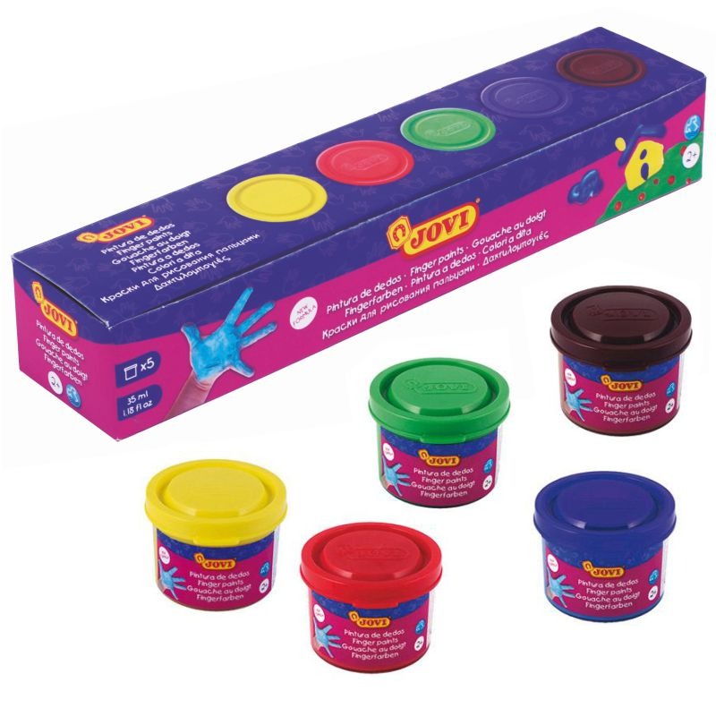 PINTURA P/DEDOS 35ml.x5u.COL.SURT.JOVI