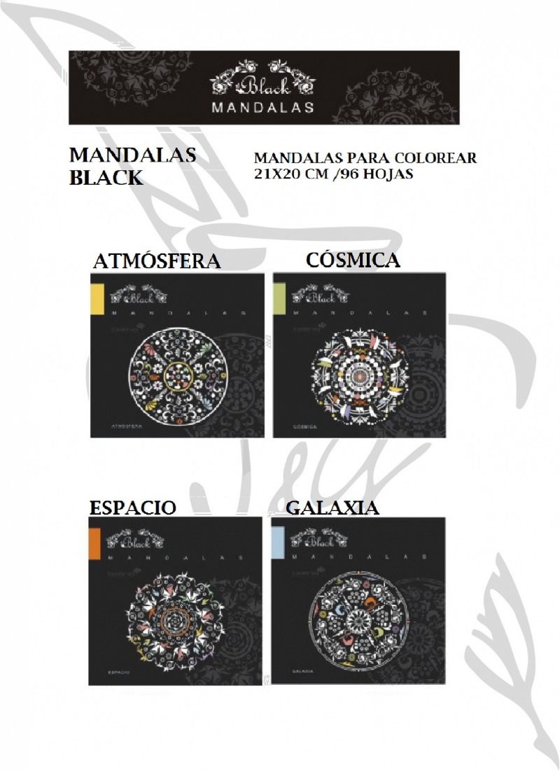COL.MANDALAS BLACK: COSMICA