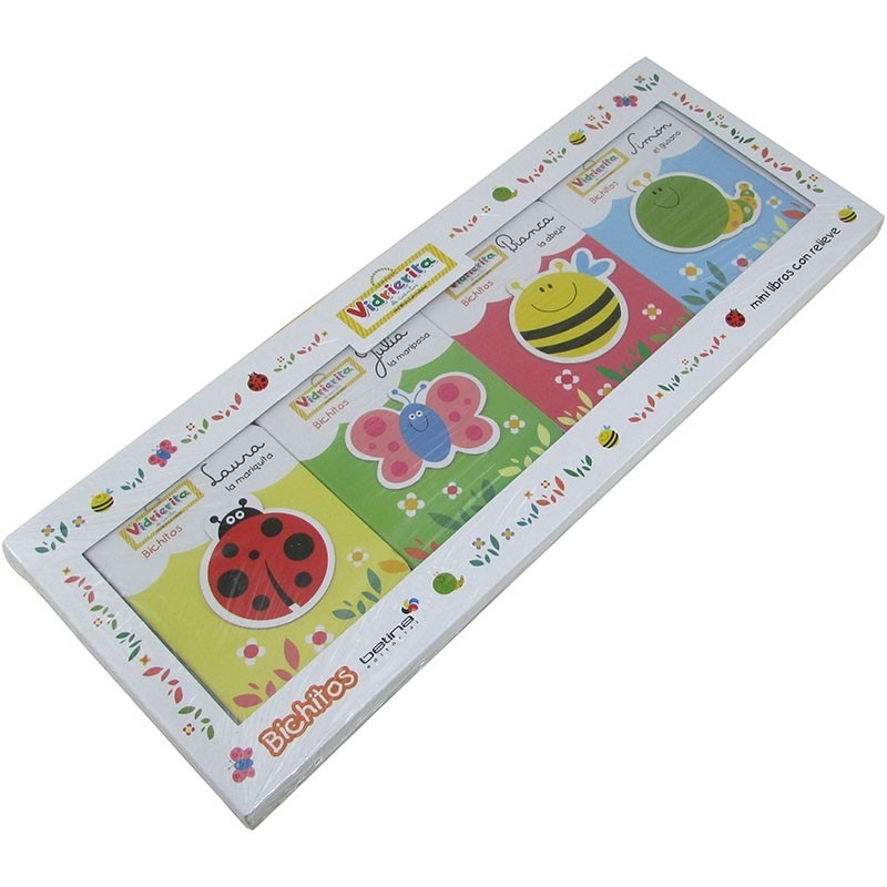 COL.VIDRIERITA BICHITOS MINI LIBROS.
