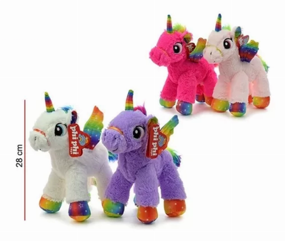 PELUCHE UNICORNIO C/ALAS 28cm. PHI PHI