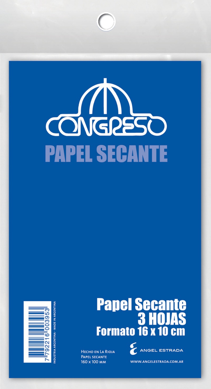 PAPEL SECANTE 16x10cm.x3hjs.
