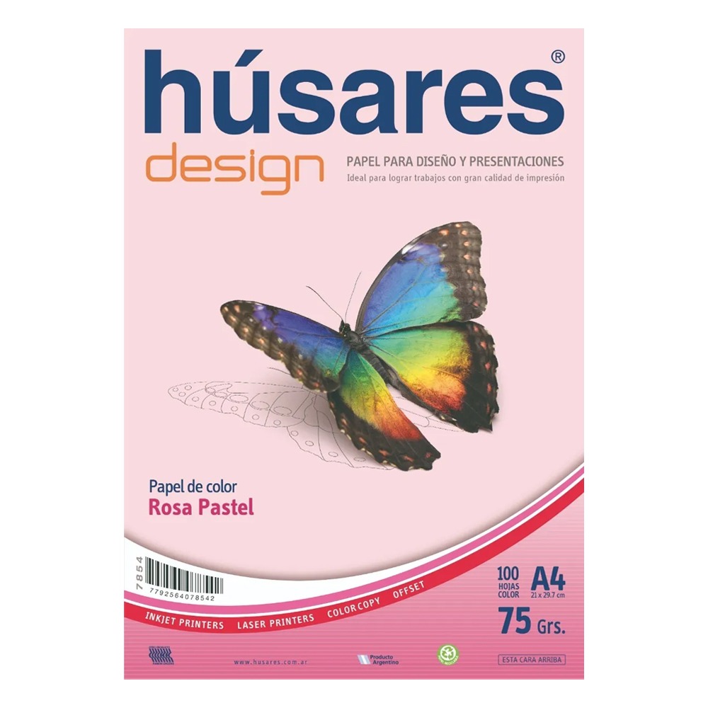 RESMA A4 75grs.x100hjs. COLOR ROSA PASTEL