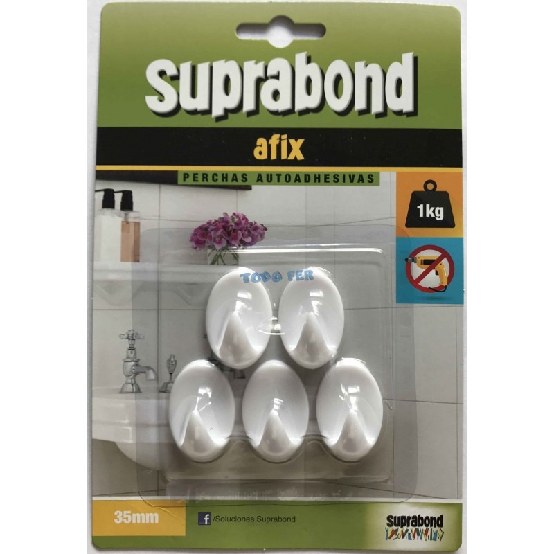 PERCHA AUTOADHESIVA PLAST. x5u.1kg.