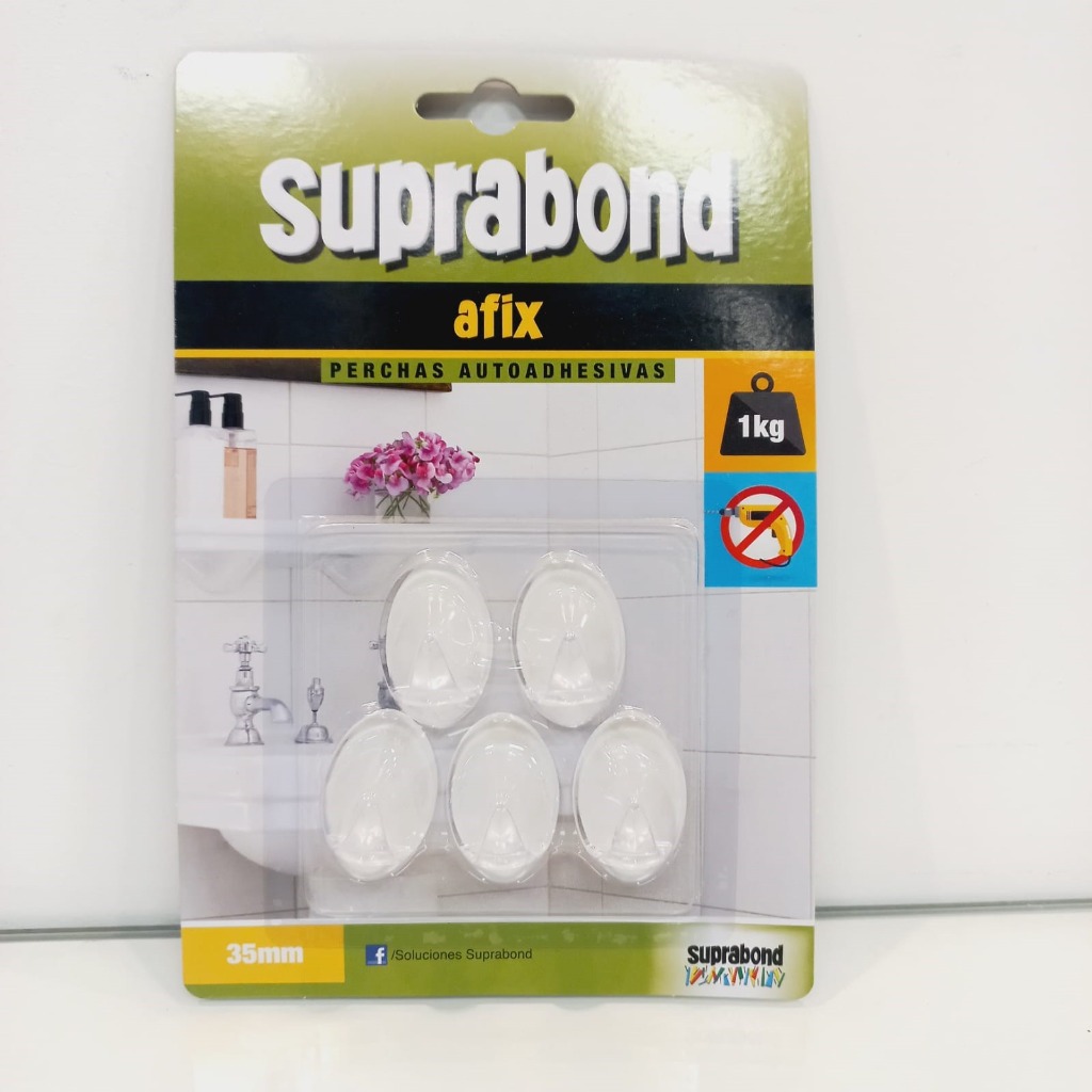 PERCHA AUTOADHESIVA PLAST. x5u.1kg.