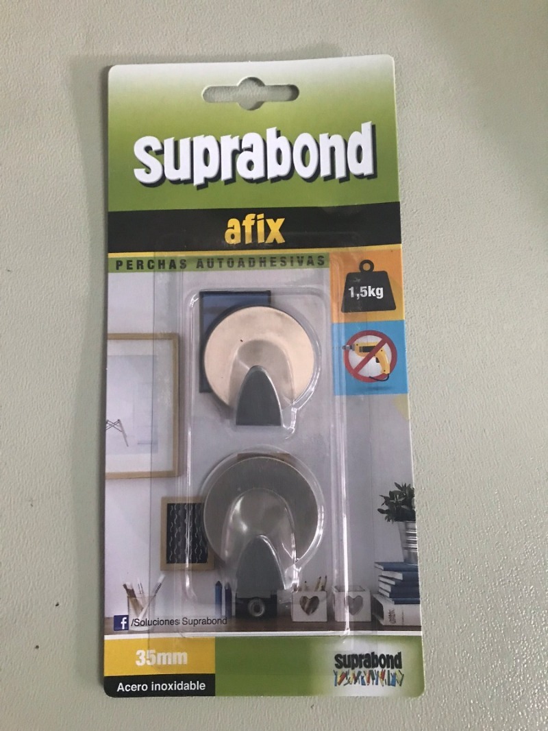 PERCHA AUTOADHESIVA METAL x2u.1.50kg.
