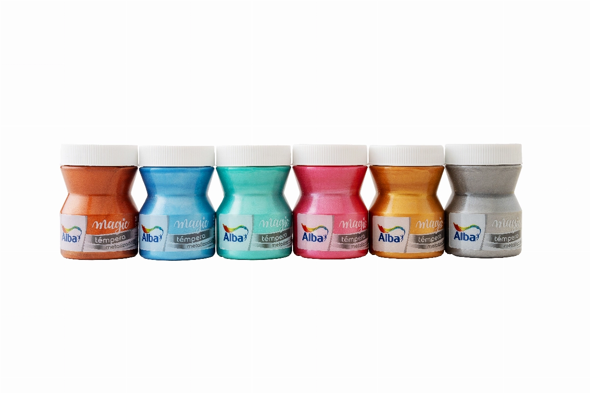 TEMPERA 100ml.ESCOLAR METALIZADA ALBA