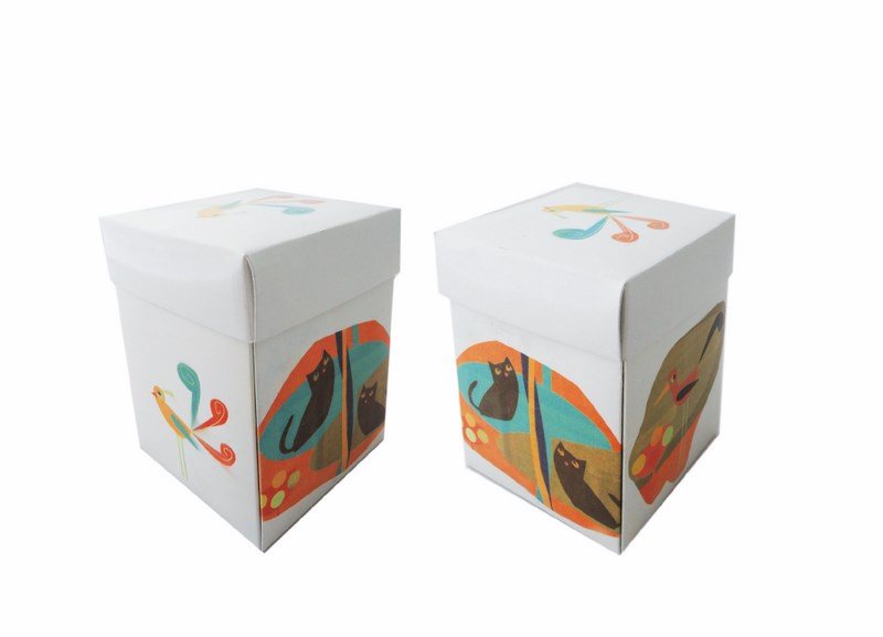 CAJA PRISMA CARTON P/SUBLIMAR 9x9x12cm.
