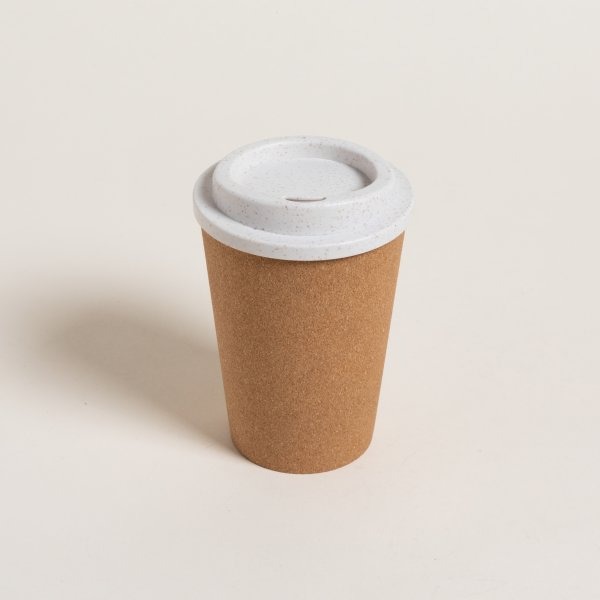 VASO TÉRMICO FORRADO C/CORCHO 350mlTAPA C/PERFO