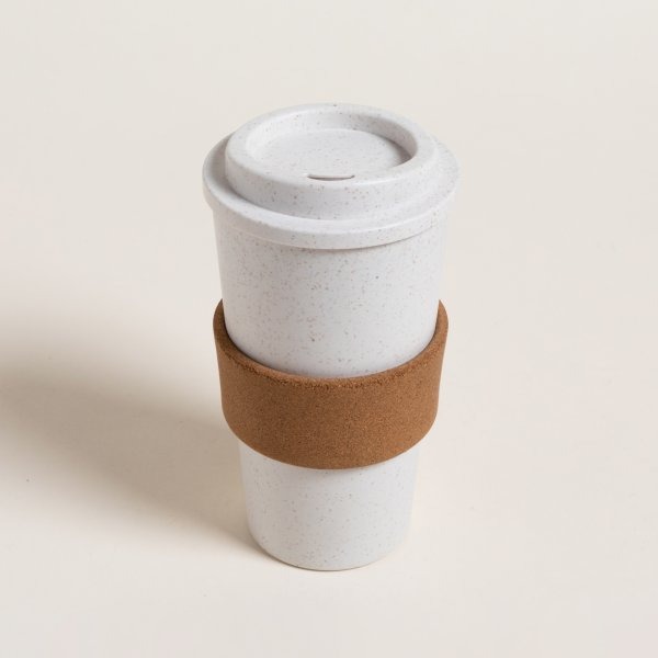 VASO TÉRMICO AGARRE C/CORCHO 450ml TAPA C/PERFO
