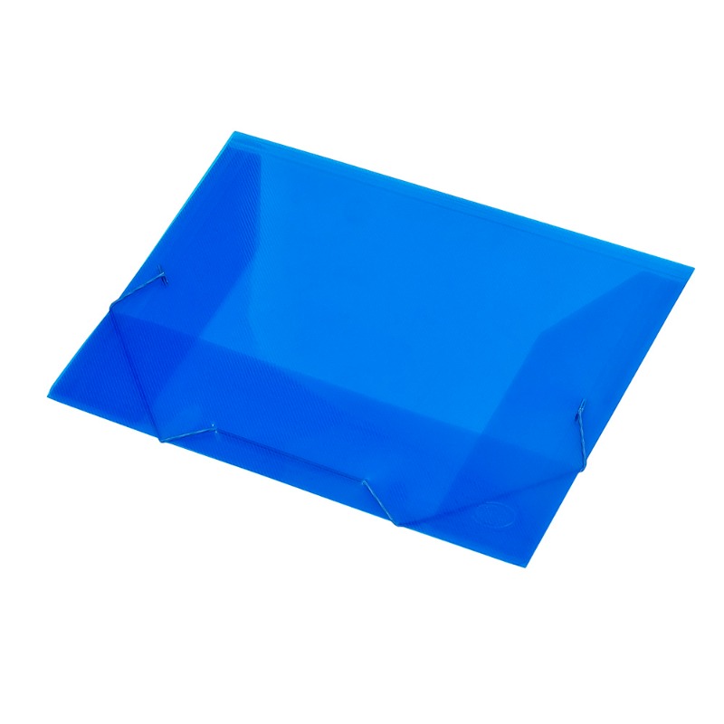 CARPETA OF.3 SOLAPAS AZUL TRANSLUCIDO