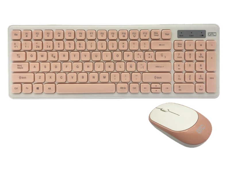 GTC COMBO TECLADO/MOUSE INAL. ROSA CBG-017