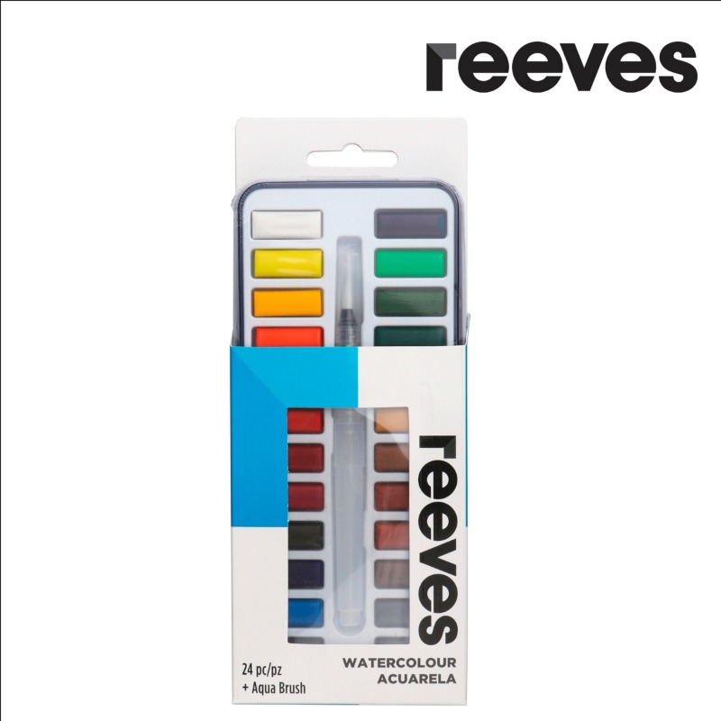 ACUARELAS PASTILLAS x24u.+ PINCEL REEVES