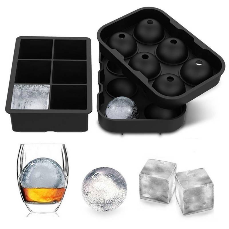 MOLDE P/CUBOS DE HIELO SILICONA x6u.