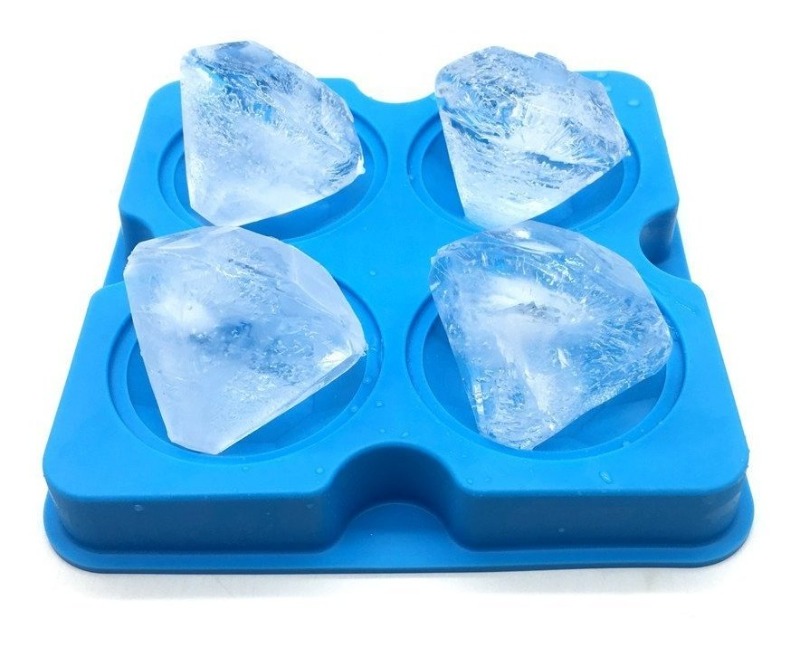 MOLDE P/HIELO SILICONA DIAMANTE x4u.
