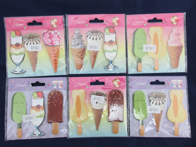 MEMO ADHESIVO HELADOS x3u. 
