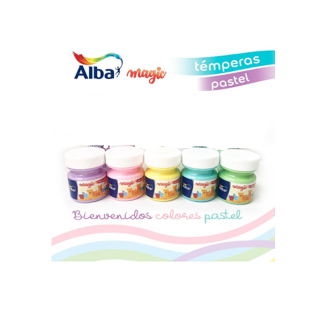 TEMPERA 275ml.ESCOLAR PASTEL POTE ALBA MAGIC
