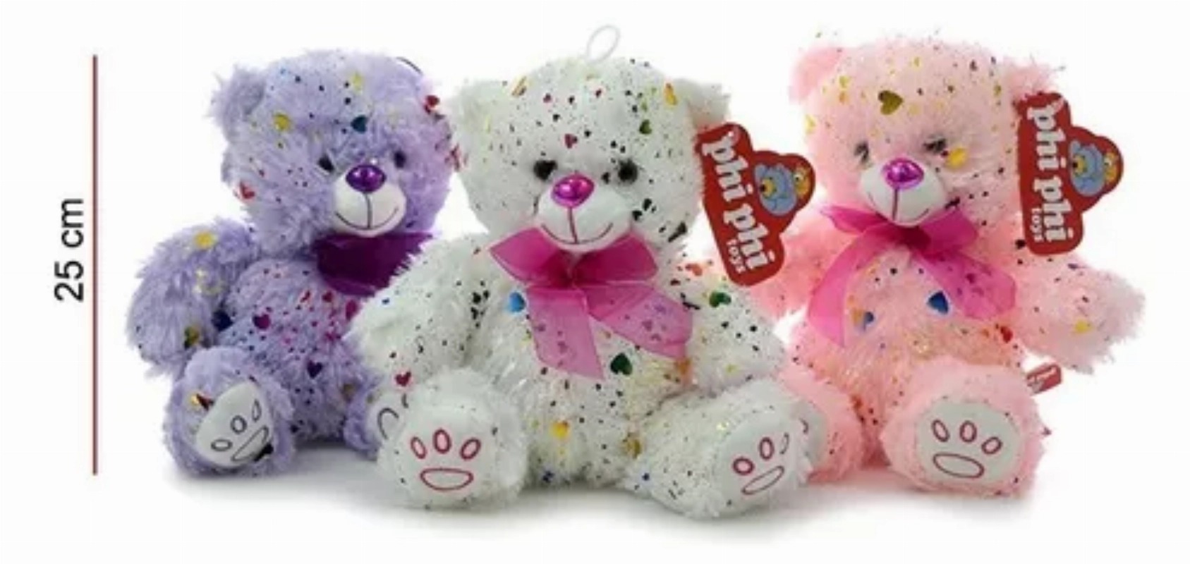 PELUCHE OSO SENTADO C/BRILLO 20cm. PHI PHI