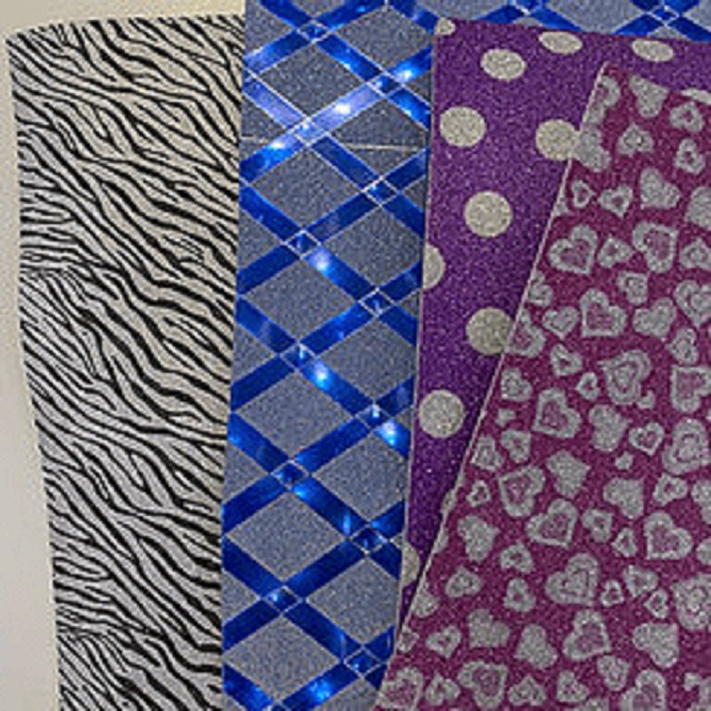 GOMA EVA 40x60cm.x2mm.FILM METAL DISEÑO