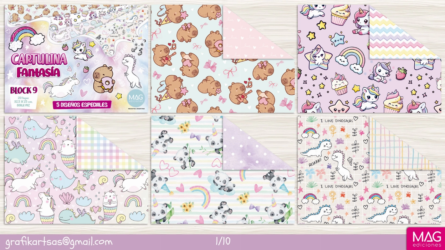 BLOCK 32.5x25cm.DISEÑO ESPECIALES IV  x20hjs.