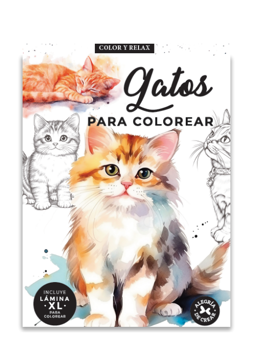 COL.COLOR Y RELAX:GATOS P/COLOREAR