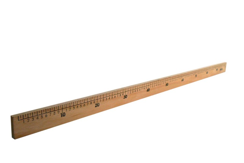 REGLA DE MADERA LUSTRADA.100cm.FIME