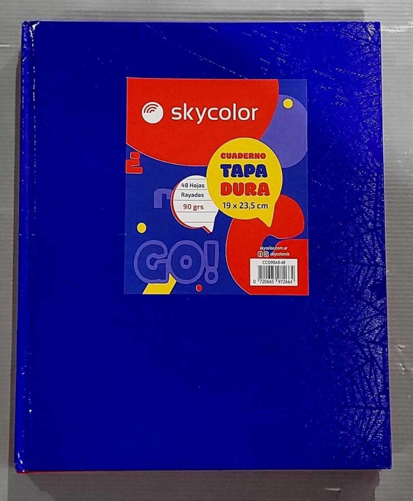CUAD 19 x 23.5 .48HR.T/DURA.AZUL 90grs. SKYCOLOR.