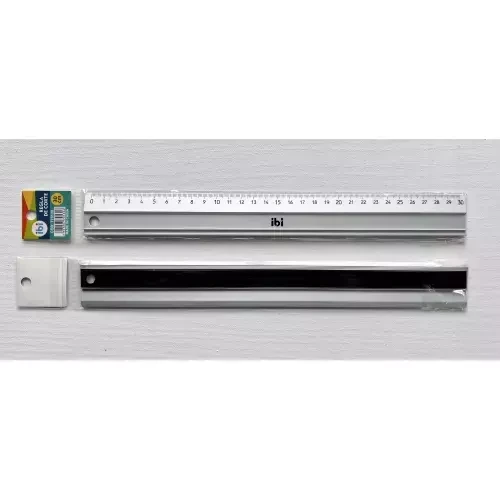 REGLA ACERO INOX.30cm. SEG.ANTIDESLIZ.IBI
